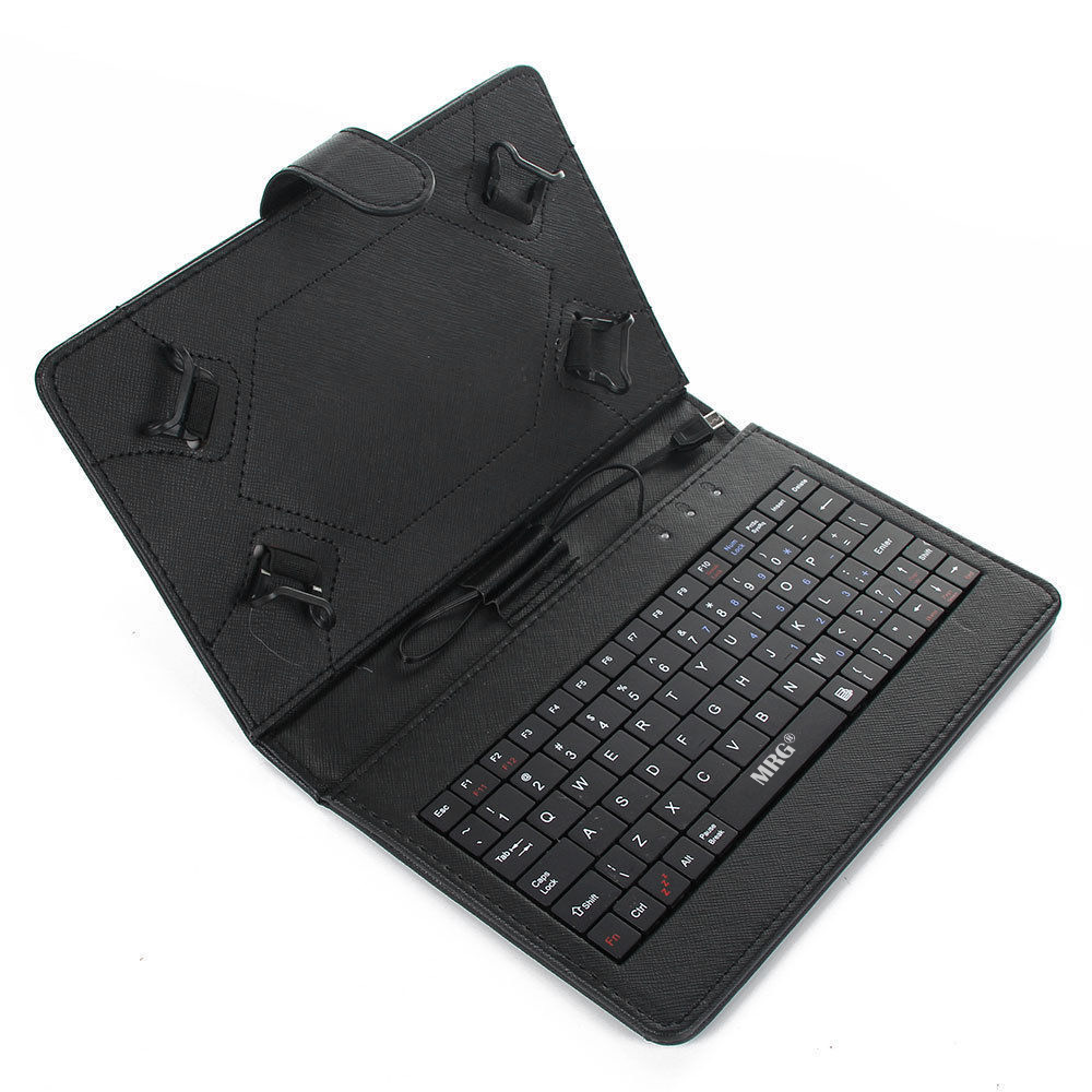 Husa Tableta 7 inch MRG C-359, Cu tastatura, Micro USB, Negru